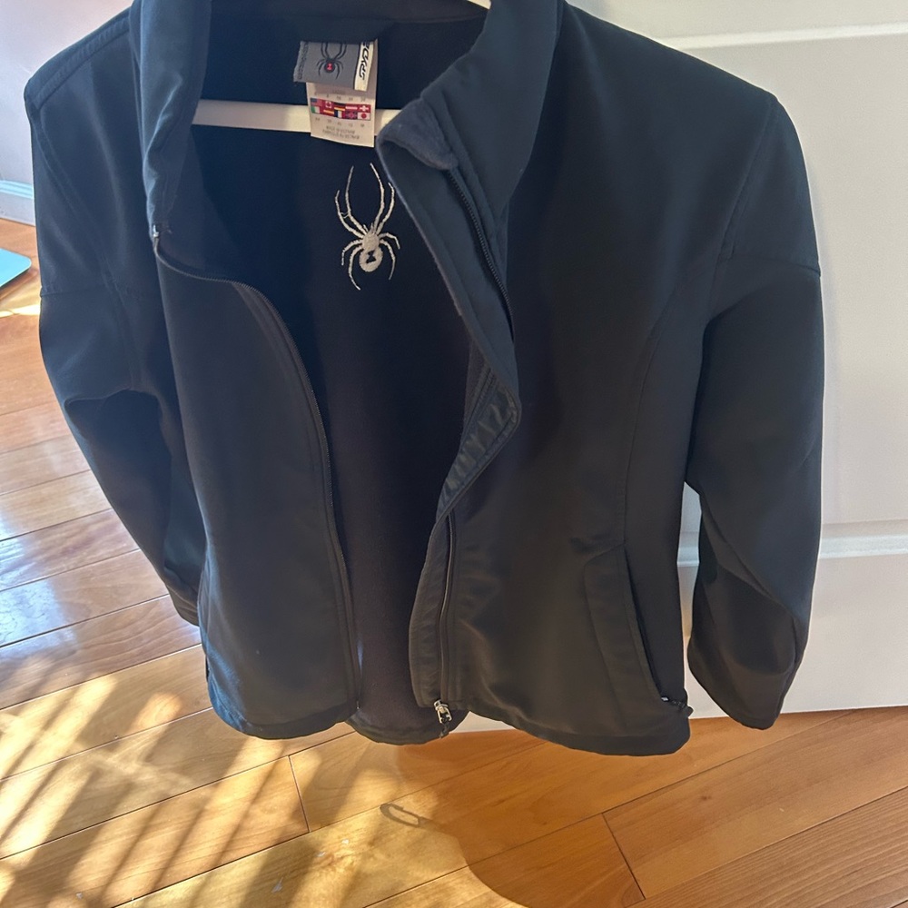 Spyder Black Softshell Jacket With White Logo - image 1